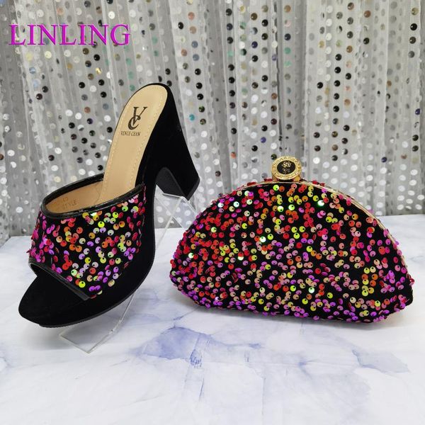 dress shoes women italian with matching bag set 2021 for party wedding and in heels sets 38-42, Black
dress shoes women italian with matching bag set 2021 for party wedding and in heels sets 38-42, Black