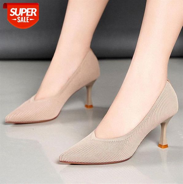 high-heeled shoes flying woven elastic stiletto high heels pointed toe shallow mouth work #j01q, Black
high-heeled shoes flying woven elastic stiletto high heels pointed toe shallow mouth work #j01q, Black