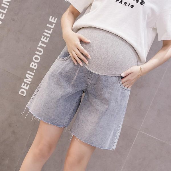 maternity bottoms 127# jeans shorts summer cropped denim pants belly support elastic waist trousers, White
maternity bottoms 127# jeans shorts summer cropped denim pants belly support elastic waist trousers, White