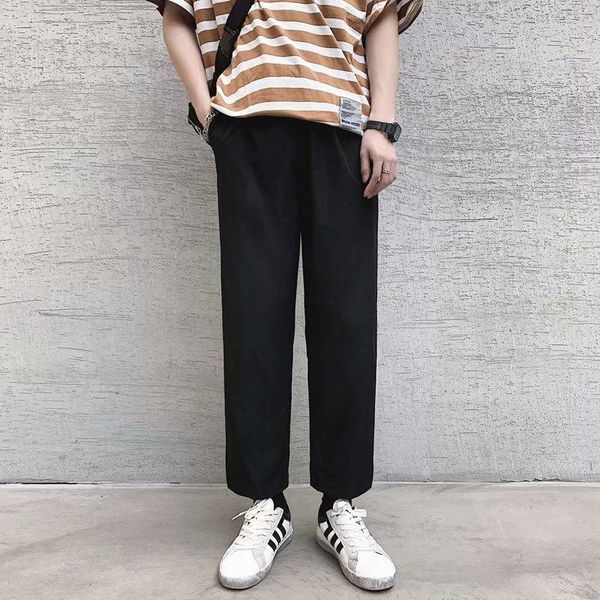 men's pants quick drying ice silk men's versatile korean fashion loose straight tube summer thin tooling nine point casual, Black
men's pants quick drying ice silk men's versatile korean fashion loose straight tube summer thin tooling nine point casual, Black
