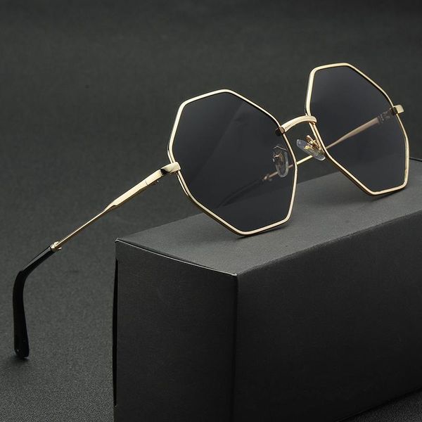 sunglasses 2021 vintage glasses polygon women fashion brands design metal eyeglasses sun mirror men uv400, White;black
sunglasses 2021 vintage glasses polygon women fashion brands design metal eyeglasses sun mirror men uv400, White;black