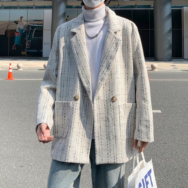 men's suits & blazers autumn loose weaving blazer suit jacket male women terno masculino streetwear vintage fashion casual coat outerwe, White;black
men's suits & blazers autumn loose weaving blazer suit jacket male women terno masculino streetwear vintage fashion casual coat outerwe, White;black