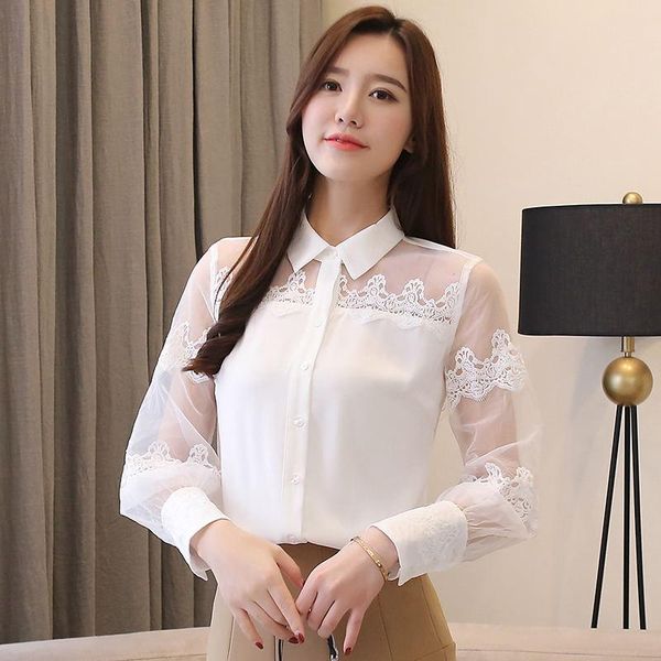 hollow out long sleeve blouses shirts clothing chiffon shirt women's organza lace transparent &, White
hollow out long sleeve blouses shirts clothing chiffon shirt women's organza lace transparent &, White