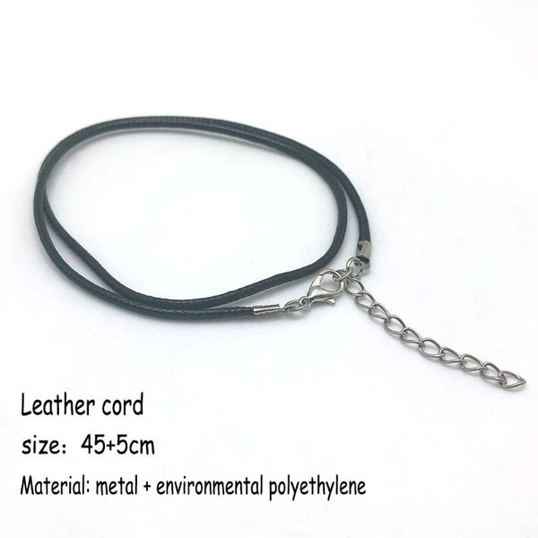 jewelry accessories 45 cm necklace stainless steel chain leather rope lock buckle diy for women men wholesale price chains, Silver
jewelry accessories 45 cm necklace stainless steel chain leather rope lock buckle diy for women men wholesale price chains, Silver