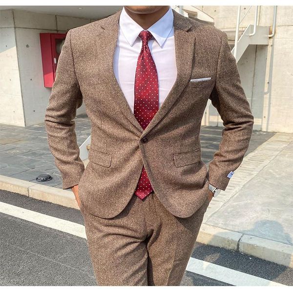men's suits & blazers 2021 latest tailored fashionable clothing for men tweed single button leisure business trend handsome wedding 2 p, White;black
men's suits & blazers 2021 latest tailored fashionable clothing for men tweed single button leisure business trend handsome wedding 2 p, White;black