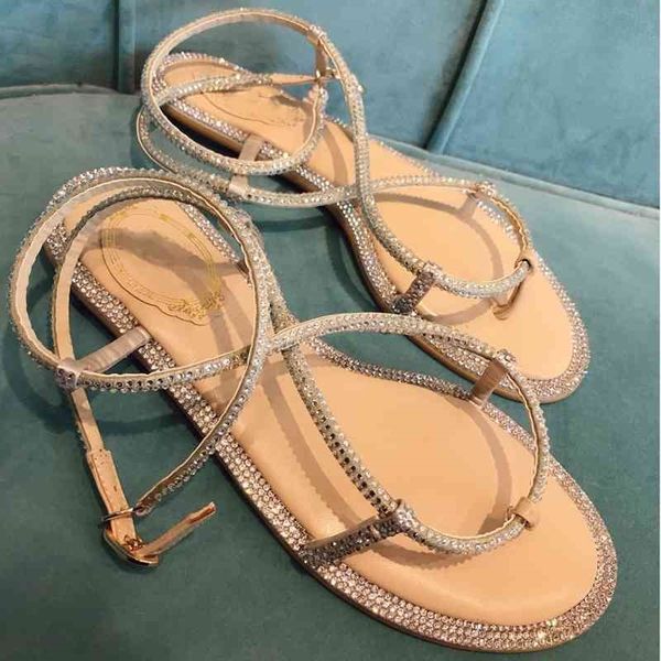 2021 new summer women sandals snake-shaped winding rhinestone roman flat flip flops bordered metal decorations thin straps shoes, Black
2021 new summer women sandals snake-shaped winding rhinestone roman flat flip flops bordered metal decorations thin straps shoes, Black