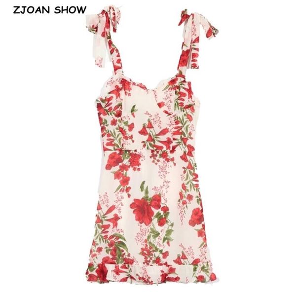 vintage summer flower print tie bow spaghetti strap short dress retro women wood ear ruffles hem ruched back sling dresses 210429, Black;gray
vintage summer flower print tie bow spaghetti strap short dress retro women wood ear ruffles hem ruched back sling dresses 210429, Black;gray
