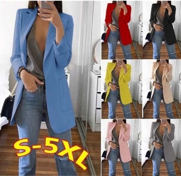 fashionable ladies suit lapel solid color slim cardigan temperament suit jacket girl, White;black
fashionable ladies suit lapel solid color slim cardigan temperament suit jacket girl, White;black