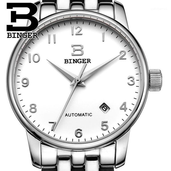switzerland watches men 18k gold wristwatches binger business mechanical full stainless steel b5005a-5, Slivery;brown
switzerland watches men 18k gold wristwatches binger business mechanical full stainless steel b5005a-5, Slivery;brown