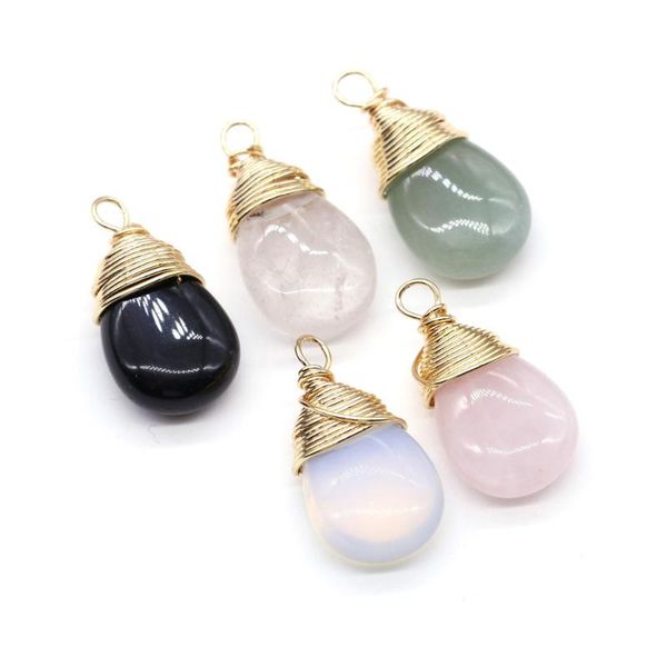 charms natural stone rose quartz drop-shaped copper wire pendant making diy necklace bracelet earring jewelry decoration gift, Bronze;silver
charms natural stone rose quartz drop-shaped copper wire pendant making diy necklace bracelet earring jewelry decoration gift, Bronze;silver