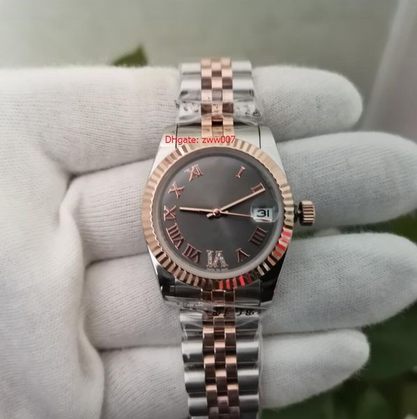 elling wristwatches 31mm 18038 gray dial two tone rose gold stainless steel asia 2813 automatic mechanical ladies watch women's watches, Slivery;brown
elling wristwatches 31mm 18038 gray dial two tone rose gold stainless steel asia 2813 automatic mechanical ladies watch women's watches, Slivery;brown