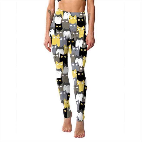 cartoon fitness cat print elastic women leggings leggins polyester plus size ankle-length pants, Black
cartoon fitness cat print elastic women leggings leggins polyester plus size ankle-length pants, Black