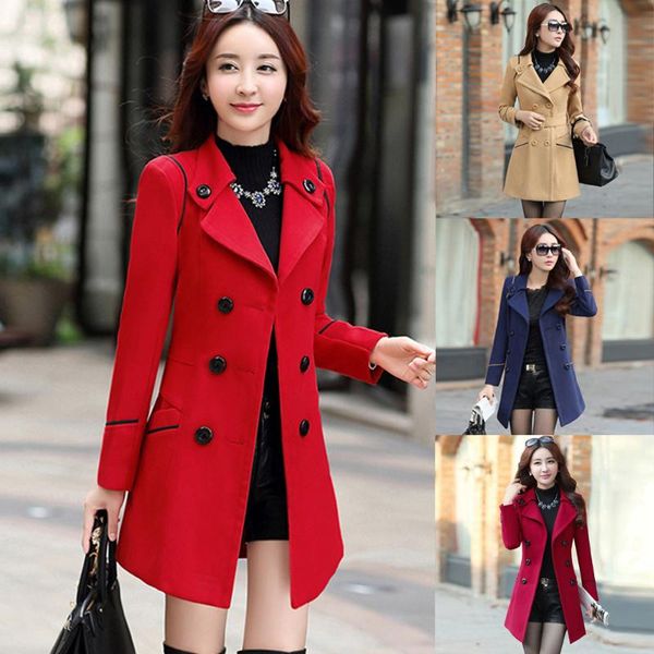 women wool double breasted coat elegant long sleeve work office fashion jacket chaquetas mujer 2021 w722 women's jackets, Black;brown
women wool double breasted coat elegant long sleeve work office fashion jacket chaquetas mujer 2021 w722 women's jackets, Black;brown