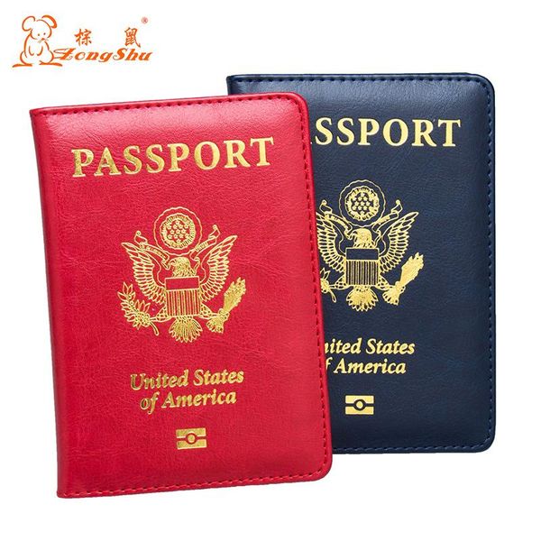 card holders usa bronzing double-headed pu leather red passport holder bag travel id credit ticket soft folder cover, Brown;gray
card holders usa bronzing double-headed pu leather red passport holder bag travel id credit ticket soft folder cover, Brown;gray