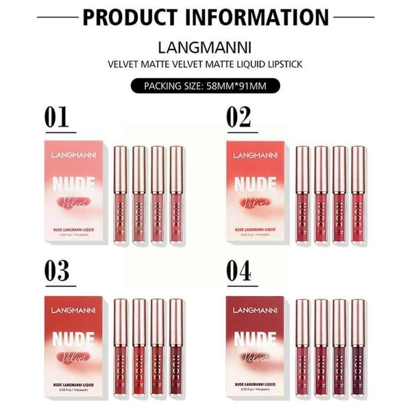 lip gloss 4pcs fashion velvet matte lipstick long lasting waterproof red makeup liquid set cosmetics sti r8h0
lip gloss 4pcs fashion velvet matte lipstick long lasting waterproof red makeup liquid set cosmetics sti r8h0