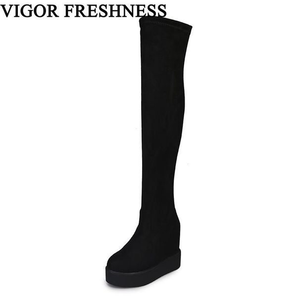 boots vigor freshness woman shoes knee high 11.5cm heels winter women height increasing autumn wy565, Black
boots vigor freshness woman shoes knee high 11.5cm heels winter women height increasing autumn wy565, Black