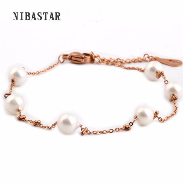 charm bracelets fashion elegant women stainless steel pearls chain, Golden;silver
charm bracelets fashion elegant women stainless steel pearls chain, Golden;silver