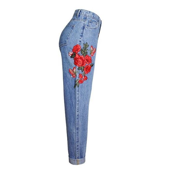 women's jeans for women ladies's vintage embroider flowers ripped boyfriend female trousers high waist, Blue
women's jeans for women ladies's vintage embroider flowers ripped boyfriend female trousers high waist, Blue