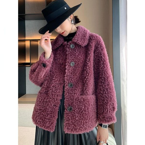 women's fur & faux women 2022 autumn winter fashion real wool overcoat female genuine sheep shearing jacket casual warm ladies outerwea, Black
women's fur & faux women 2022 autumn winter fashion real wool overcoat female genuine sheep shearing jacket casual warm ladies outerwea, Black