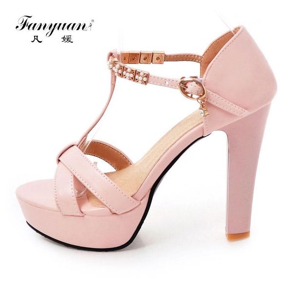 fanyuan sweet wedding party lady super high heel platform shoes cover pearl metal decoration buckle women pump sandals, Black
fanyuan sweet wedding party lady super high heel platform shoes cover pearl metal decoration buckle women pump sandals, Black