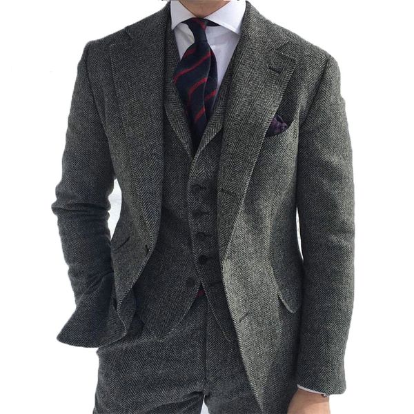 grey men's winter retro groom wear wedding suit business suit party suit herringbone pattern tweed 3pieces hcghf, Black
grey men's winter retro groom wear wedding suit business suit party suit herringbone pattern tweed 3pieces hcghf, Black