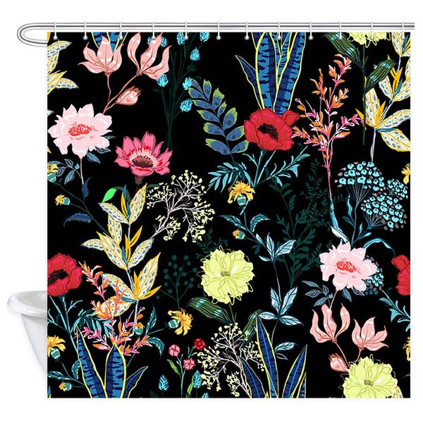 floral shower curtain set with 12 hooks, colorful boho floral blossom fabric shower curtains, multi color flowers and leaves in
floral shower curtain set with 12 hooks, colorful boho floral blossom fabric shower curtains, multi color flowers and leaves in