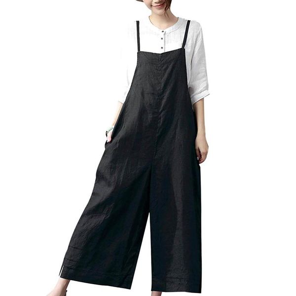 women's leggings oversize bib trousers pants overalls jumpsuit romper summer with straps pantalones de mujer, Black
women's leggings oversize bib trousers pants overalls jumpsuit romper summer with straps pantalones de mujer, Black