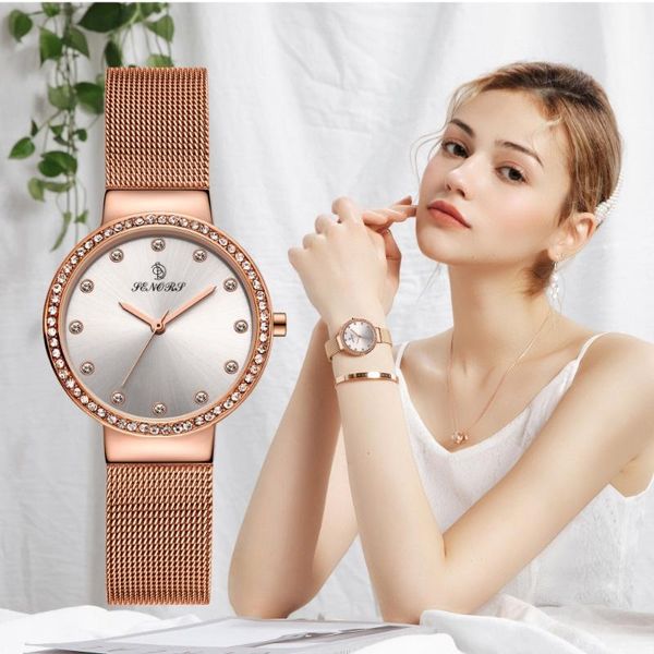 wristwatches senors rhinestone ladies wrist watches gold plated mesh band stainless steel strap simple women quartz watch for female birthda, Slivery;brown
wristwatches senors rhinestone ladies wrist watches gold plated mesh band stainless steel strap simple women quartz watch for female birthda, Slivery;brown