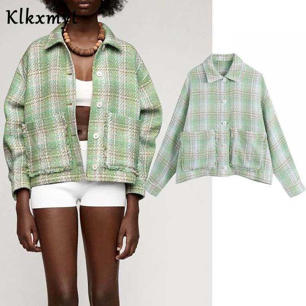 klkxmyt za spring jacket women vintage plaid textured long sleeve coat woman loose casual female autumn 210527, Black;brown
klkxmyt za spring jacket women vintage plaid textured long sleeve coat woman loose casual female autumn 210527, Black;brown