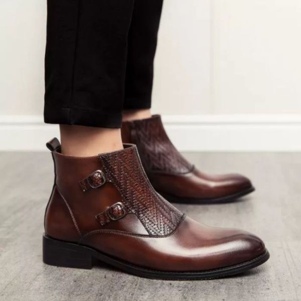 dress shoes novas botas masculinas de couro pu alta qualida da moda tênis social com fivela dupla monge clássica estilo britânico kalanterna, Black
dress shoes novas botas masculinas de couro pu alta qualida da moda tênis social com fivela dupla monge clássica estilo britânico kalanterna, Black