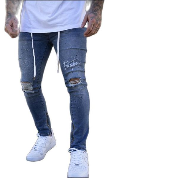 vintage print letter jeans pants men mid waist skinny hip hop trousers for men's clothing streetwear pencil, Blue
vintage print letter jeans pants men mid waist skinny hip hop trousers for men's clothing streetwear pencil, Blue