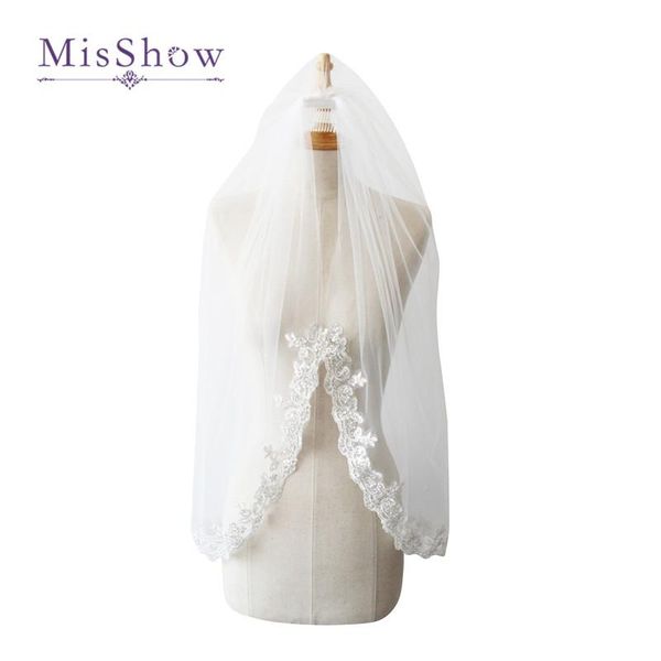 bridal veils misshow appliqued one metre layer lace tulle wedding veil with comb appliques edge accessories, Black
bridal veils misshow appliqued one metre layer lace tulle wedding veil with comb appliques edge accessories, Black