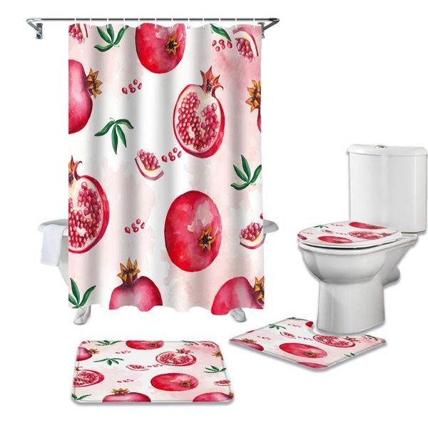 shower curtains summer fruit red pomegranate watercolor curtain sets non-slip rugs toilet lid cover and bath mat bathroom set
shower curtains summer fruit red pomegranate watercolor curtain sets non-slip rugs toilet lid cover and bath mat bathroom set