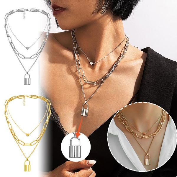 chains layered lock necklace,lock chain necklaces, adjustable multilayer necklace long tassel pendant birthday gift, Silver
chains layered lock necklace,lock chain necklaces, adjustable multilayer necklace long tassel pendant birthday gift, Silver