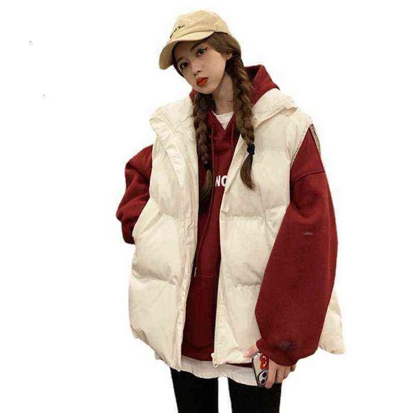 down cotton waistcot for women in autumn nd winter wer verstile koren loose thin sweter, vest bred et, Black;white
down cotton waistcot for women in autumn nd winter wer verstile koren loose thin sweter, vest bred et, Black;white