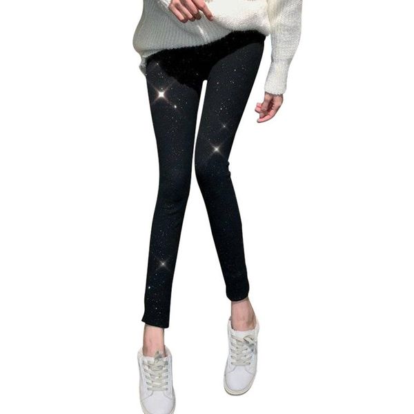 women's leggings women autumn legings spring casual solid color elastic pencil high waist feet trousers getry damskie*, Black
women's leggings women autumn legings spring casual solid color elastic pencil high waist feet trousers getry damskie*, Black