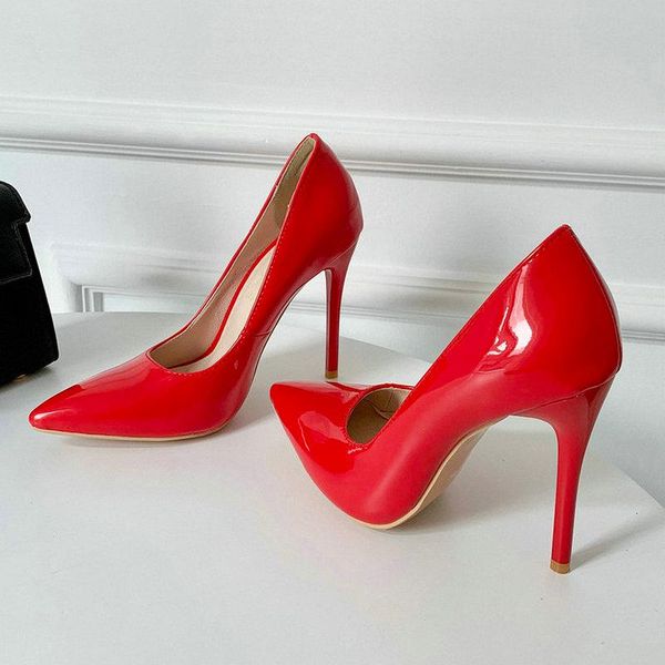 dress shoes super thin high heel patent leather women pumps fashion slip on pointed toe spring summer candy colors lady, Black
dress shoes super thin high heel patent leather women pumps fashion slip on pointed toe spring summer candy colors lady, Black