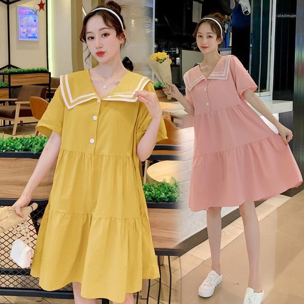 1186# maternity clothes summer cotton turn down collar loose stylish dress for pregnant women pregnancy clothes1, White
1186# maternity clothes summer cotton turn down collar loose stylish dress for pregnant women pregnancy clothes1, White