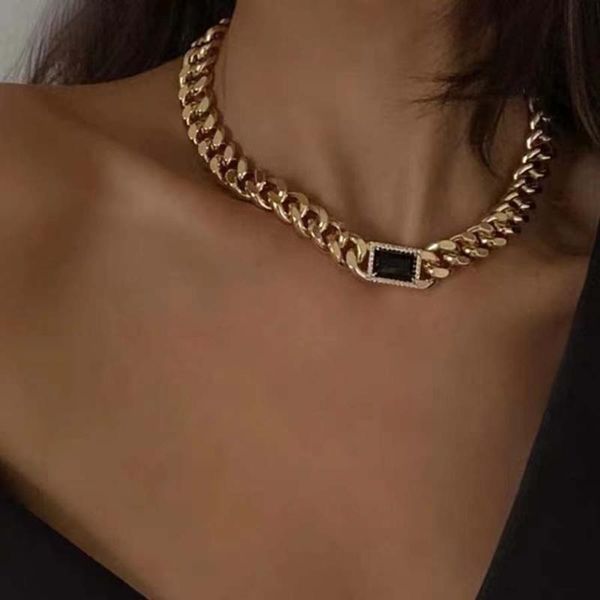 earrings & necklace black square rhinestone golden color thick chain chic earring sweet cool girls punk metal stylish tassel jewelry set, Silver
earrings & necklace black square rhinestone golden color thick chain chic earring sweet cool girls punk metal stylish tassel jewelry set, Silver