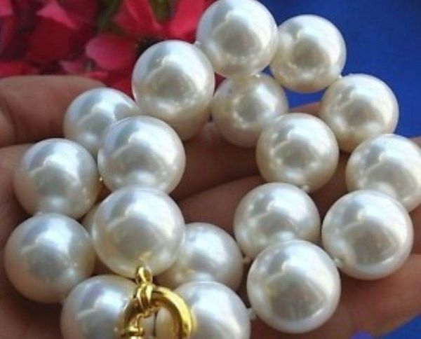 necklace fine quality jewelry lowest rare huge 14mm genuine white south sea shell pearl round long 42-44cm chains, Silver
necklace fine quality jewelry lowest rare huge 14mm genuine white south sea shell pearl round long 42-44cm chains, Silver