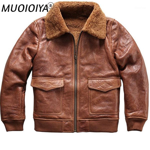 men's leather & faux sheepskin fur coat men's genuine jacket winter wool thick keep warm male, Black
men's leather & faux sheepskin fur coat men's genuine jacket winter wool thick keep warm male, Black