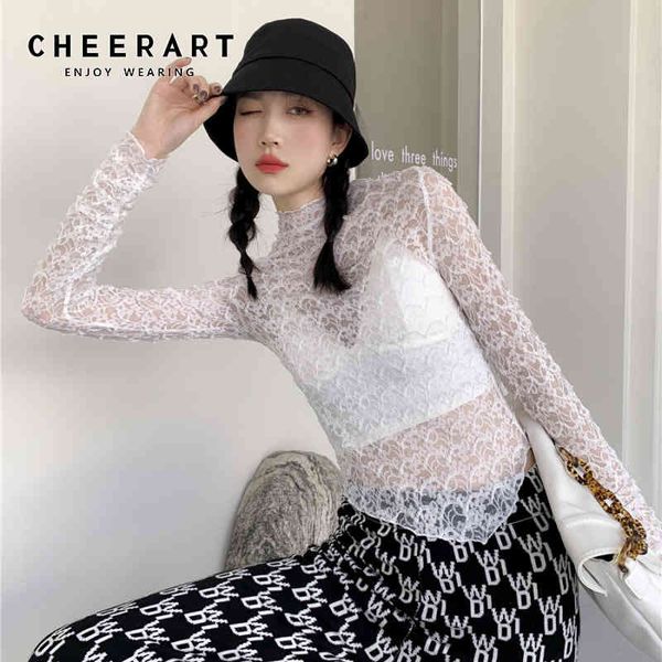 lace see through long sleeve asymmetrical sheer crop transparent casual blouse designer fashion 210427, White
lace see through long sleeve asymmetrical sheer crop transparent casual blouse designer fashion 210427, White