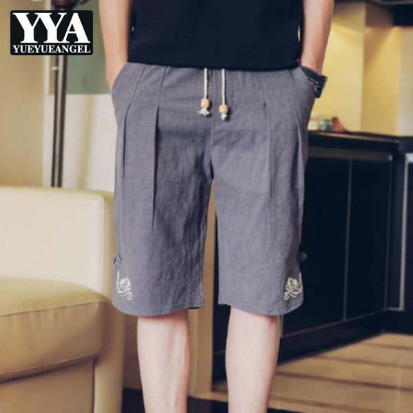chinese style men cotton linen middle short loose casual outside beach vacation males embroidery drawstring straight shorts men's, White;black
chinese style men cotton linen middle short loose casual outside beach vacation males embroidery drawstring straight shorts men's, White;black