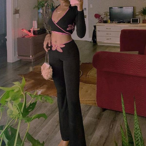 women's pants & capris fashion hollow flower tight-fitting two-piece casual wear long sleeve spring black sportswear female elegant sui, Black;white
women's pants & capris fashion hollow flower tight-fitting two-piece casual wear long sleeve spring black sportswear female elegant sui, Black;white