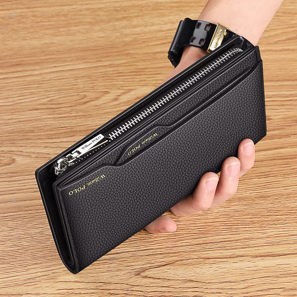 leather large capacity mens wallet long business card holder fashion noble mobile phone bag zipper purse handbag coin purse, Brown;gray
leather large capacity mens wallet long business card holder fashion noble mobile phone bag zipper purse handbag coin purse, Brown;gray