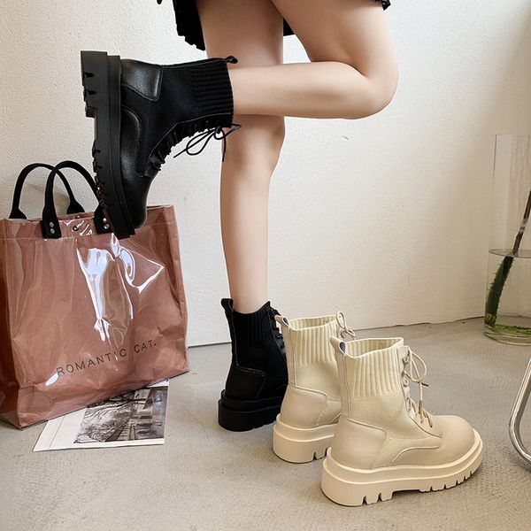 knitting fashion women martens boots 2020 new ladies casual socks boots british style women ankle boots, Black
knitting fashion women martens boots 2020 new ladies casual socks boots british style women ankle boots, Black
