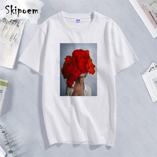 fashion nordic art red flowers harajuku aesthetics t shirt women vintage short sleeve plus size cotton tees streetwear 210406, White
fashion nordic art red flowers harajuku aesthetics t shirt women vintage short sleeve plus size cotton tees streetwear 210406, White
