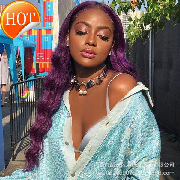 wig gorgeous purple corn silk long high temperature chemical fiber head set customized, Black
wig gorgeous purple corn silk long high temperature chemical fiber head set customized, Black