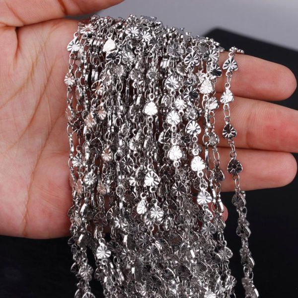 wholesale in bulk women's jewelry strong silver stainless steel heart link chain 5meters/10meters/20meters chains
wholesale in bulk women's jewelry strong silver stainless steel heart link chain 5meters/10meters/20meters chains
