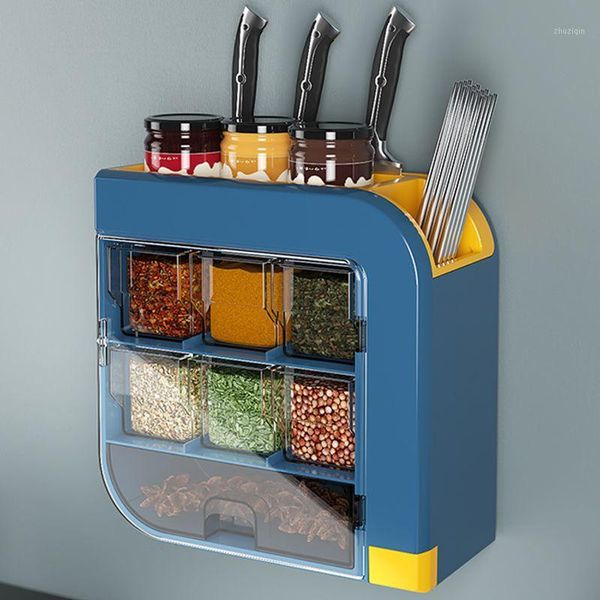 storage bottles & jars spice box set household combination knife holder wall-mounted drain chopstick multifunctional kitchen seasoning stora
storage bottles & jars spice box set household combination knife holder wall-mounted drain chopstick multifunctional kitchen seasoning stora